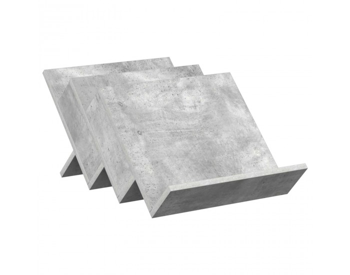 Sonata H Етажерка за списания с рафт Бетоново сиво 53 x 40 x 28.5 см