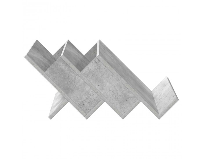 Sonata H Етажерка за списания с рафт Бетоново сиво 53 x 40 x 28.5 см