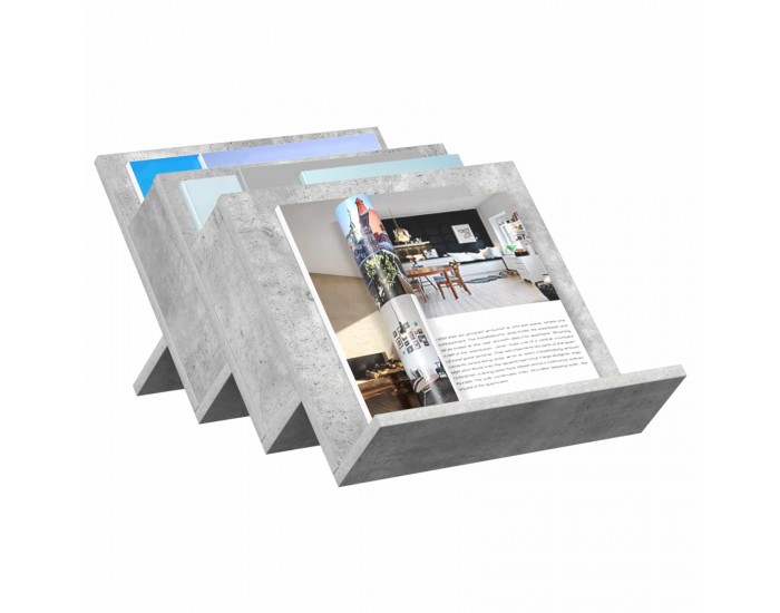Sonata H Етажерка за списания с рафт Бетоново сиво 53 x 40 x 28.5 см