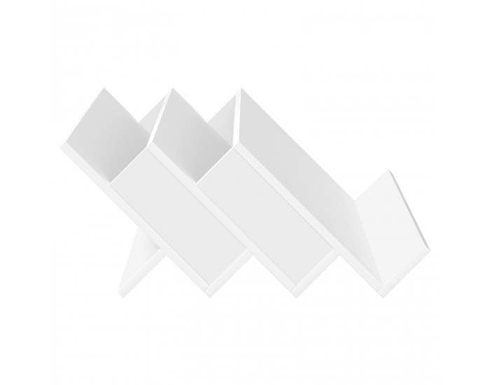 Sonata H Етажерка за списания Бяло 65 x 53 x 28,5 см Инженерно дърво