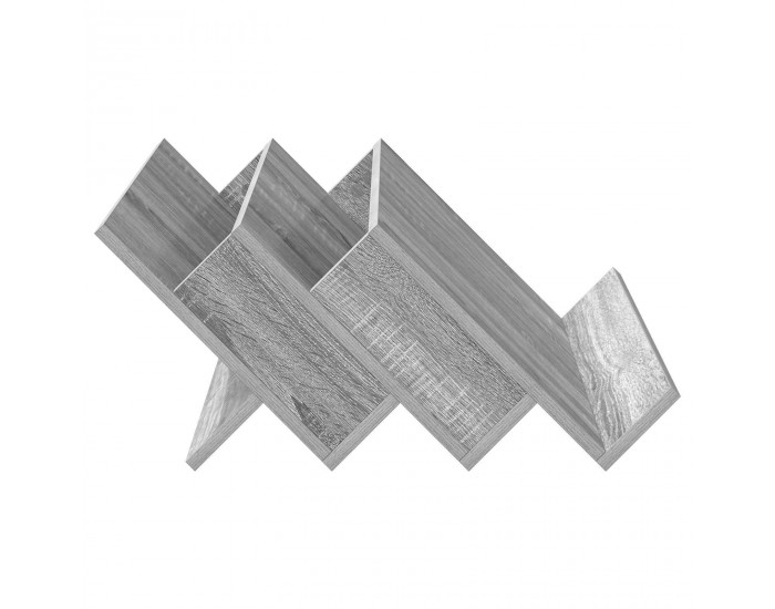 Sonata H Етажерка за списания с рафт Сив Сонома 65 x 53 x 28,5 см