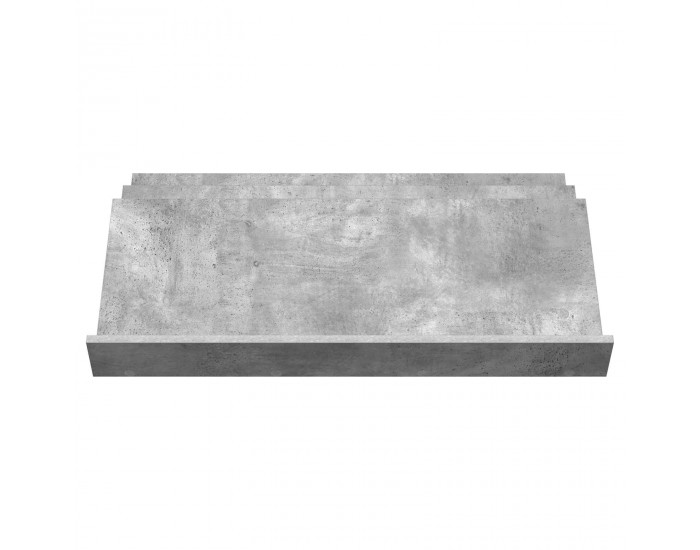 Sonata H Етажерка за списания с рафт Бетоново сиво 90 x 53 x 28,5 см