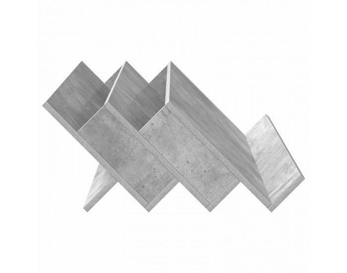 Sonata H Етажерка за списания с рафт Бетоново сиво 90 x 53 x 28,5 см