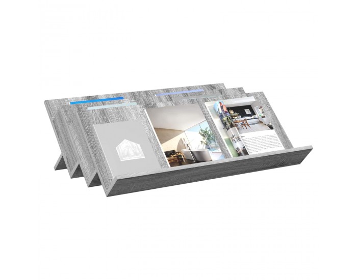 Sonata H Етажерка за списания с рафт Сив Сонома 90 x 53 x 28,5 см