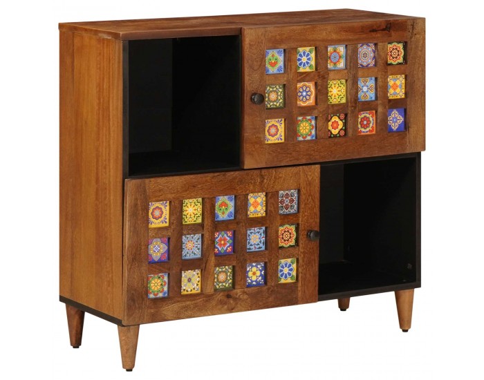 Sonata H Служебен шкаф Орех 80 x 33,5 x 75 см Солидно мангово дърво