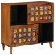 Sonata H Служебен шкаф Орех 80 x 33,5 x 75 см Солидно мангово дърво