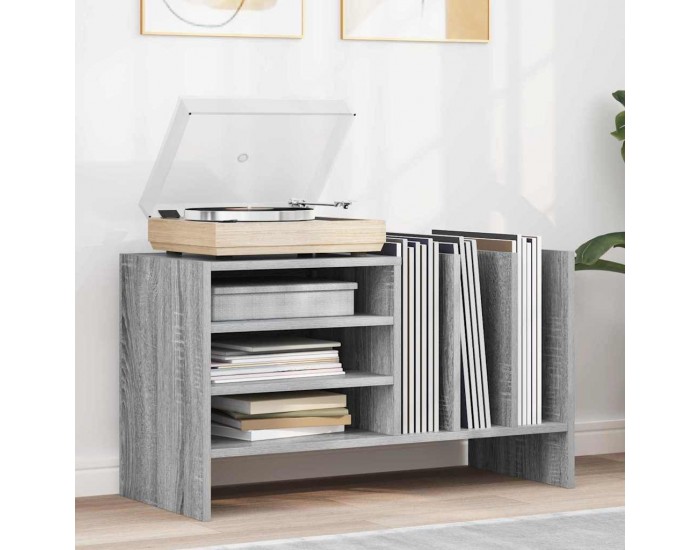 Sonata H Шкаф за грамофонни плочи с рафт Сив Сонома 78.5 x 35 x 45 см