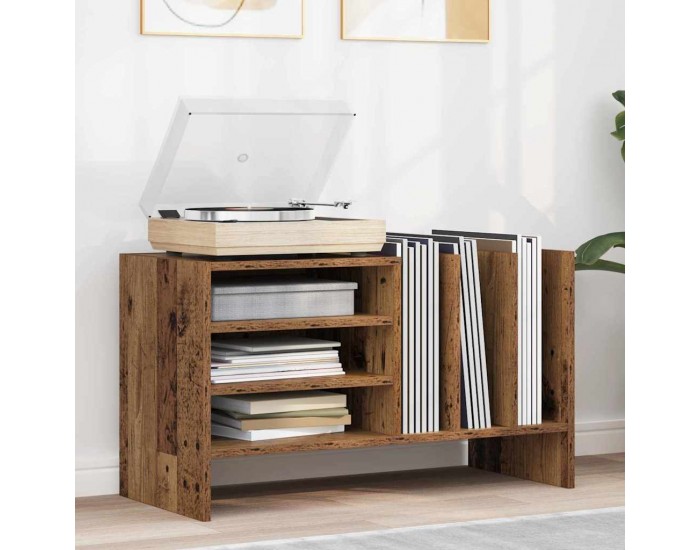 Sonata H Шкаф за грамофонни плочи с рафт Старо дърво 78.5 x 35 x 45 см