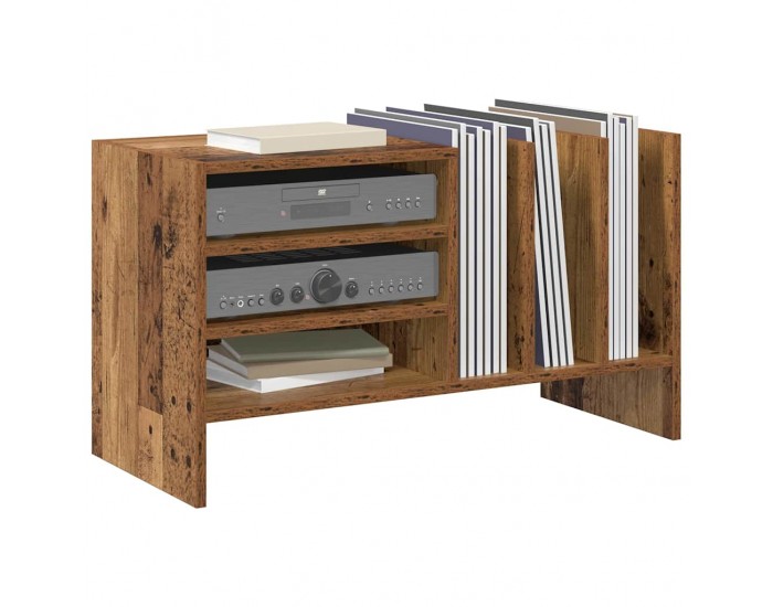 Sonata H Шкаф за грамофонни плочи с рафт Старо дърво 78.5 x 35 x 45 см