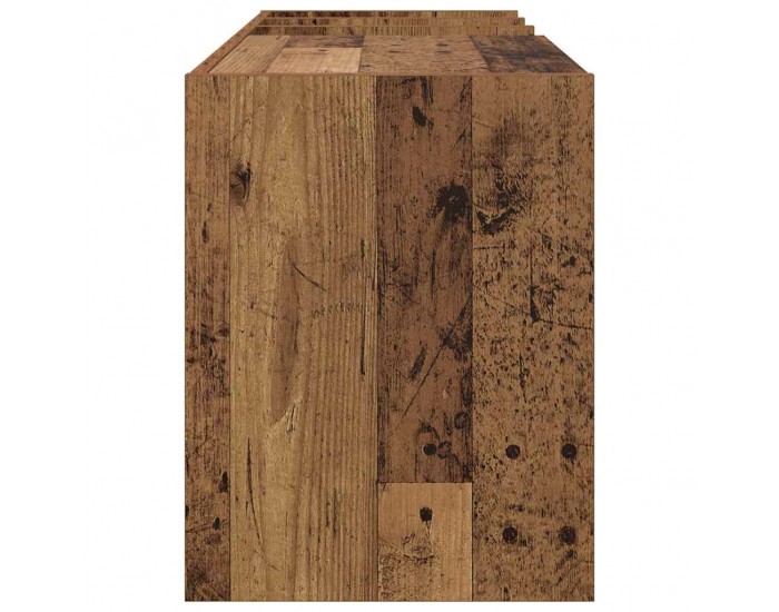 Sonata H Шкаф за грамофонни плочи с рафт Старо дърво 78.5 x 35 x 45 см