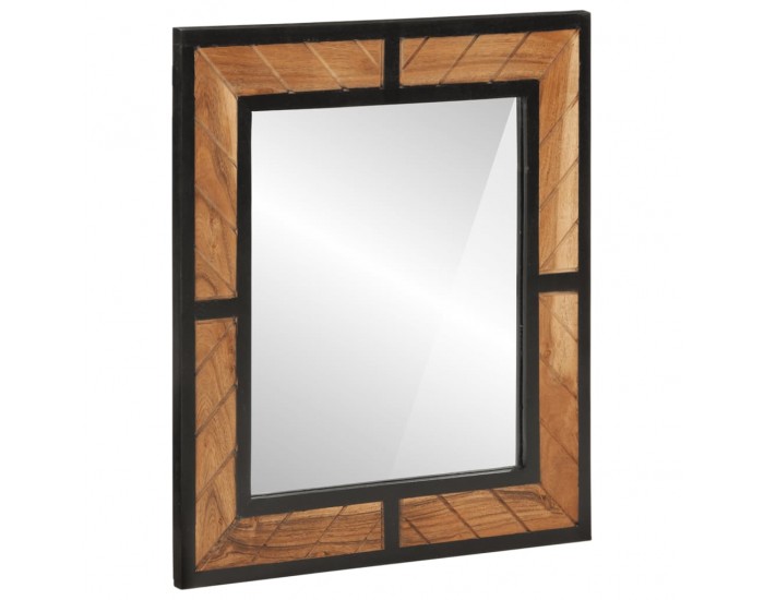 Sonata H Комплект мебели за баня, 2 части, желязо и масивна акация