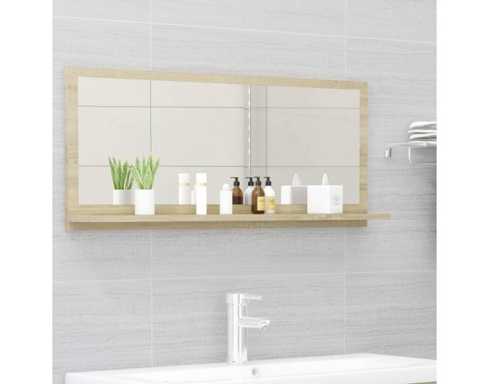 Sonata H Огледало за баня, дъб сонома, 90x10,5x37 см, ПДЧ