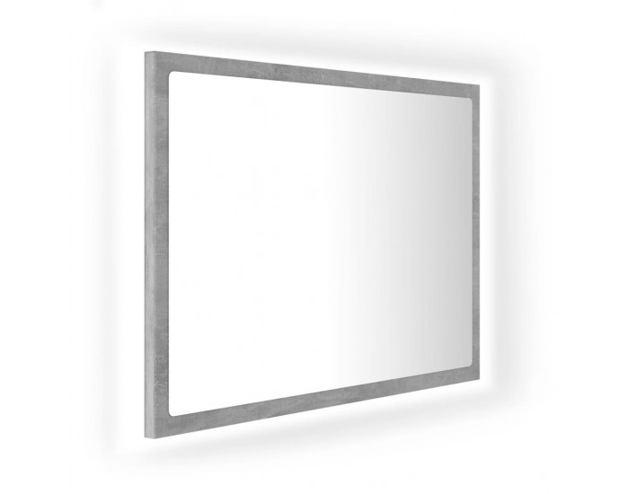 Sonata H LED огледало за баня, бетонно сиво, 60x8,5x37 см, акрил