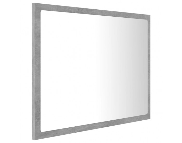 Sonata H LED огледало за баня, бетонно сиво, 60x8,5x37 см, акрил