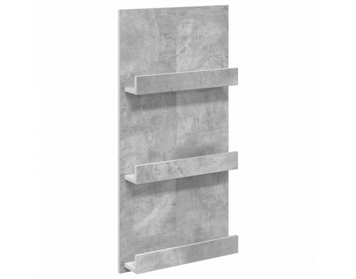 Sonata H Етажерка за списания с рафт Циментено сиво 51 x 11 x 102 см