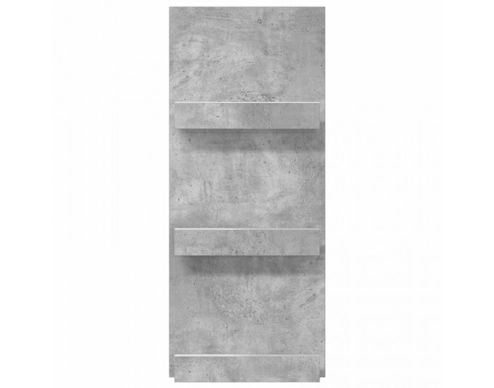 Sonata H Етажерка за списания с рафт Циментено сиво 51 x 11 x 102 см