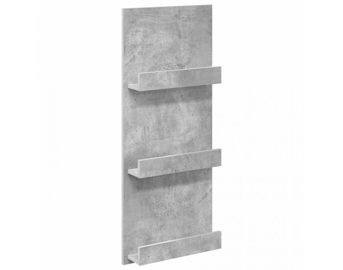 Sonata H Етажерка за списания с рафт Циментено сиво 51 x 11 x 102 см