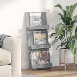 Sonata H Етажерка за списания с рафт Сив Сонома 51 x 11 x 102 см - Антре