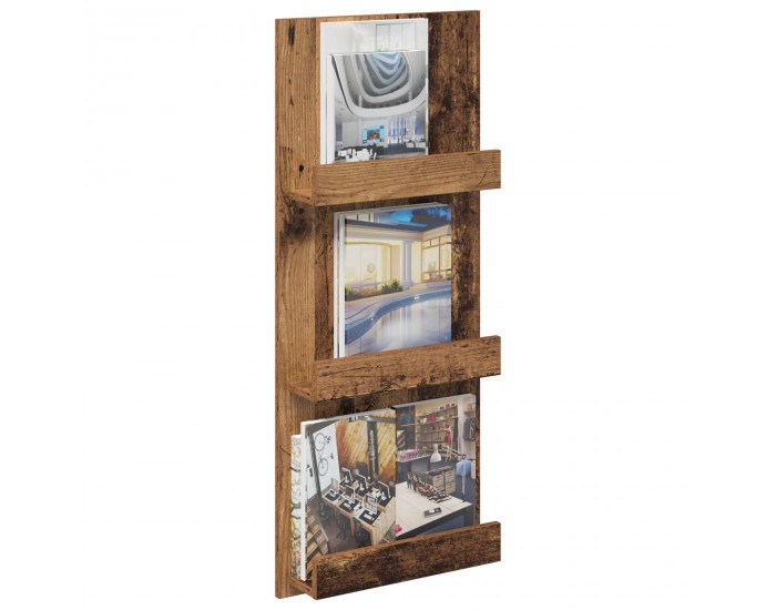 Sonata H Етажерка за списания с рафт Старо дърво 51 x 11 x 102 см