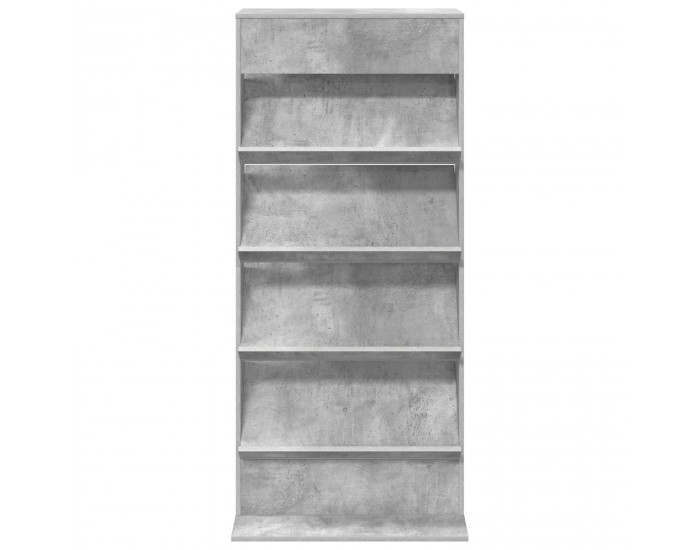 Sonata H Етажерка за списания с рафт Циментено сиво 70 x 41 x 156 см