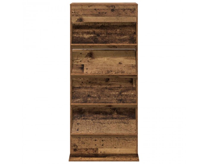 Sonata H Етажерка за списания с рафт Старо дърво 70 x 41 x 156 см