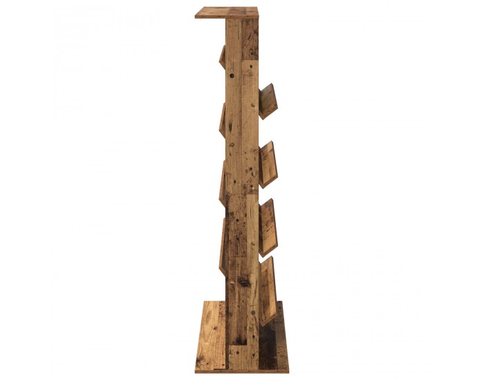 Sonata H Етажерка за списания с рафт Старо дърво 70 x 41 x 156 см