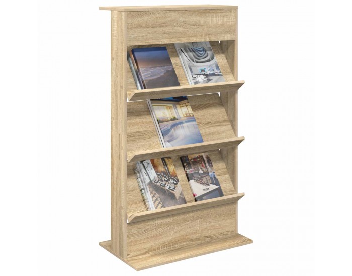 Sonata H Етажерка за списания с рафт Сонома дъб 70 x 41 x 126 см