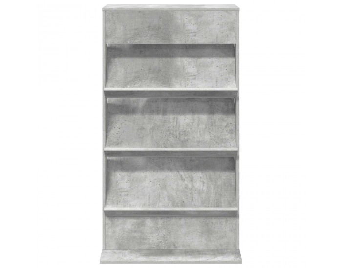 Sonata H Етажерка за списания с рафт Циментено сиво 70 x 41 x 126 см