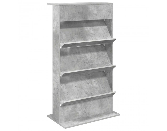Sonata H Етажерка за списания с рафт Циментено сиво 70 x 41 x 126 см
