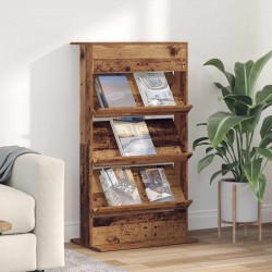 Sonata H Етажерка за списания с рафт Старо дърво 70 x 41 x 126 см - ТВ шкафове