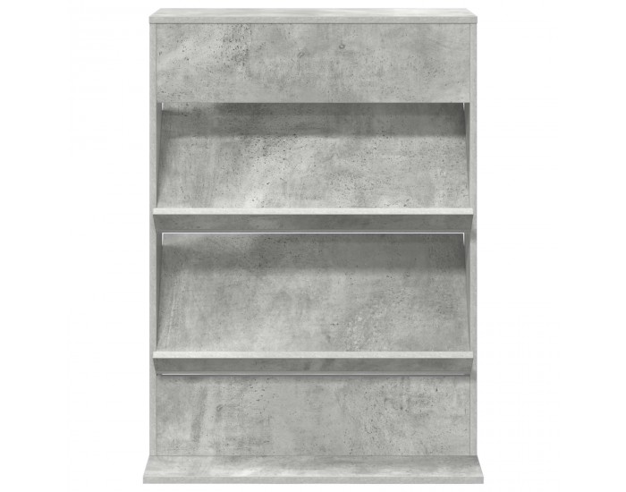 Sonata H Етажерка за списания с рафт Циментено сиво 70 x 41 x 96 см