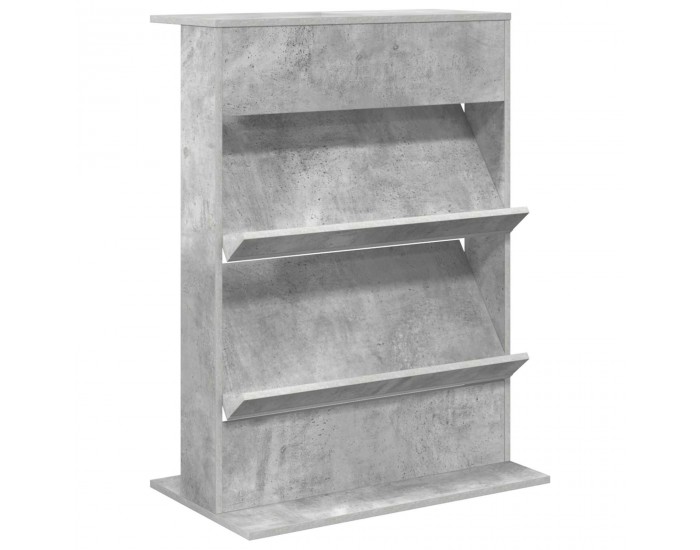 Sonata H Етажерка за списания с рафт Циментено сиво 70 x 41 x 96 см