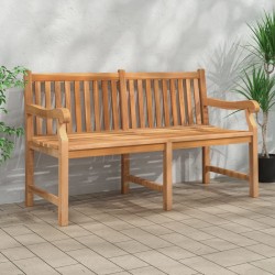 Sonata H Градинска пейка, 150 см, тиково дърво масив - Градински Дивани и Пейки