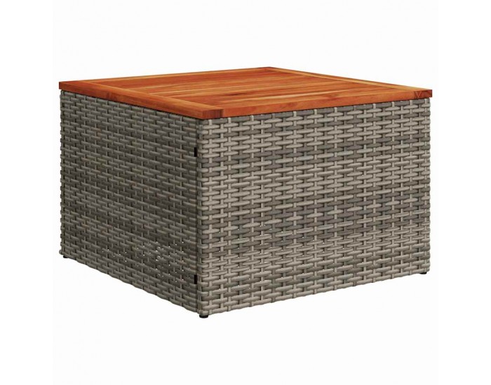 Sonata H Комплект от 7 части градински диван с възглавници сив полиратан акация