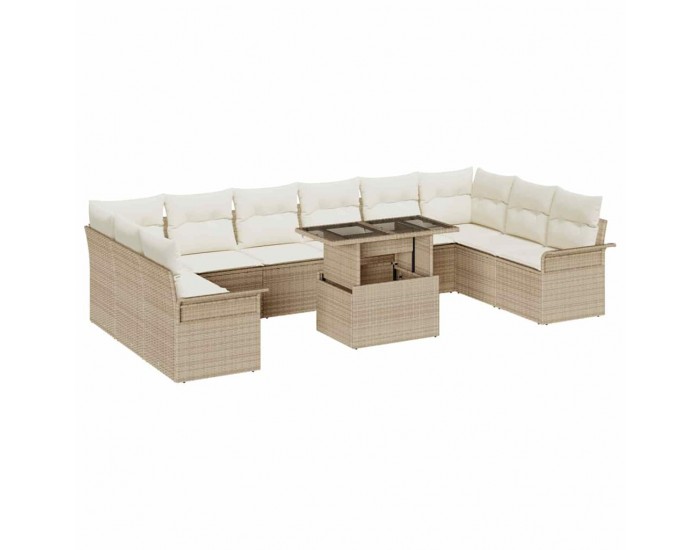 Sonata H 11 частен комплект гарден диван с възглавници Бежово Полиестер