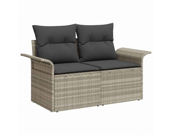 Комплект градински диван Sonata H с възглавници светлосиво полиестаг