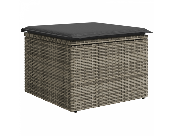 Комплект градински диван Sonata H с възглавници черен полиратан