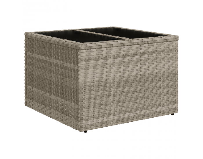 Sonata H 11 части градински диван комплект с възглавници светлосив полиратан