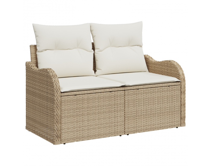 Sonata H 5 части градински диван комплект с възглавници бежов полиратан