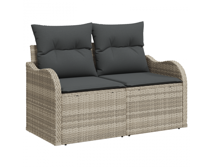 Sonata H 5 частен комплект градински диван с възглавници Светлосив ратан