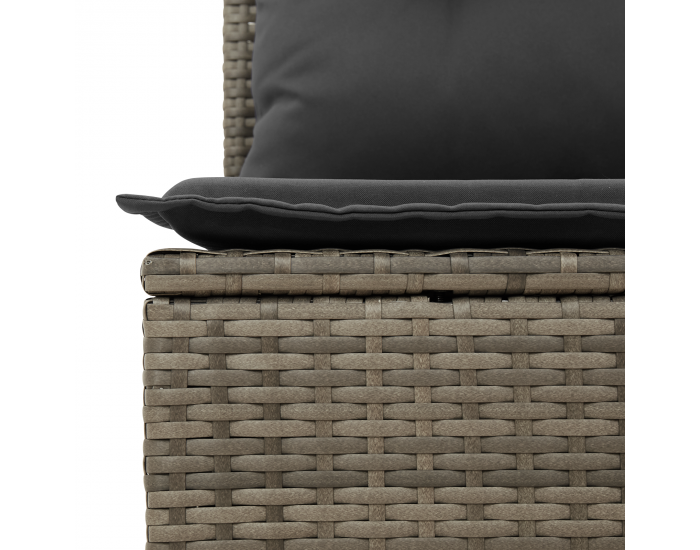 Sonata H 5 частен градински диван комплект с възглавници черен полиротан