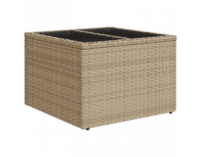 Sonata H 10-частен градински диван комплект с възглавници черен полиестерен ратан