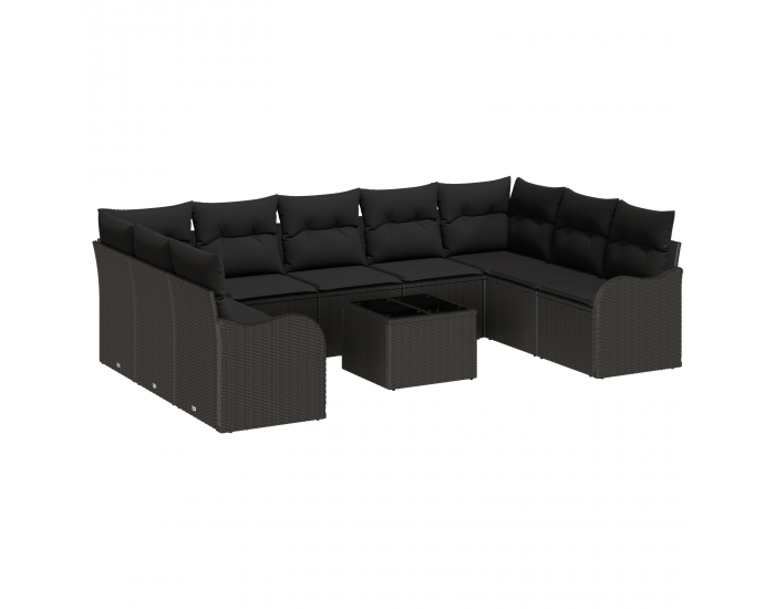 Sonata H 10 частен градински диван комплект с възглавници бежево полиротан