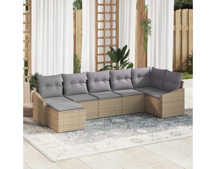 Sonata H Комплект за хранене в градината 7 pcs Бежов и Светло Сив