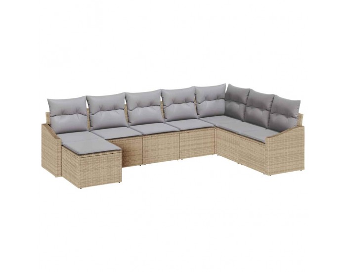 Sonata H Комплект за хранене в градината 8 pcs Бежов и Светло Сив