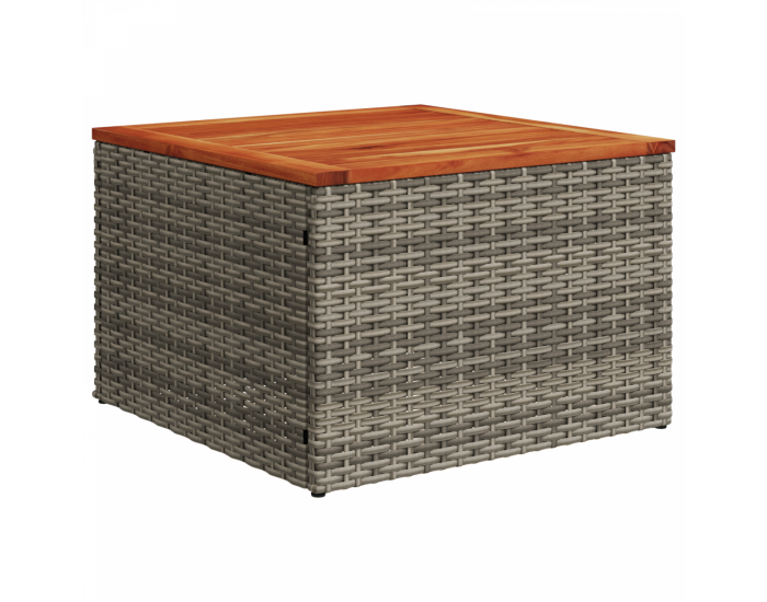 Комплект градински диван Sonata H с възглавници сив полиратан акация