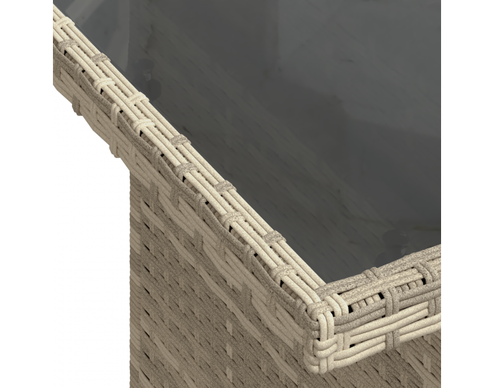 7 части градински диван комплект с възглавници светлосив