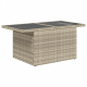 градински диван комплект от 9 части с възглавници светлосив поли ратан