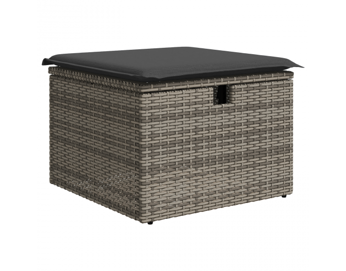 Sonata H 4 Piece Garden Sofa Set with Cushions Grey Poly Rattan