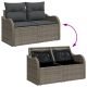 Sonata H 4 Piece Garden Sofa Set with Cushions Grey Poly Rattan
